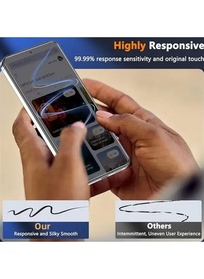 2 قطعة من واقي الشاشة الزجاجي المقوى للخصوصية لجهاز Galaxy A53 5G مضاد للخدش - Image 4